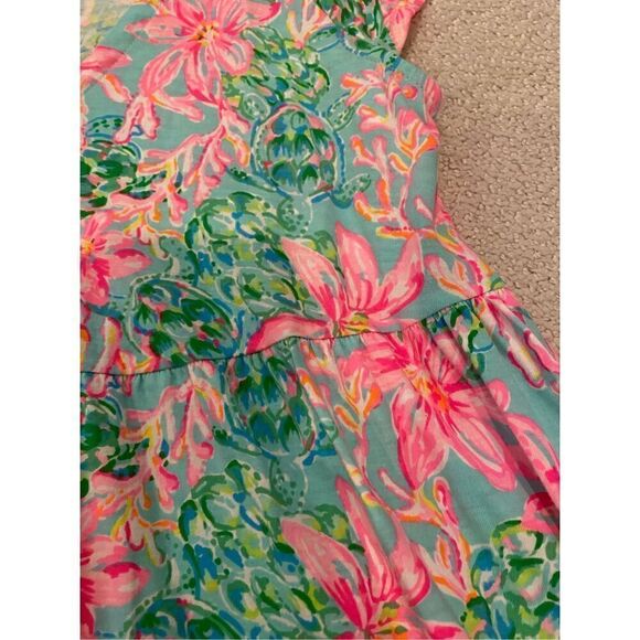 Lilly Pulitzer Kawai Flutter Sleeve Dress Surf Blue So Shellegant XS - Picture 6 of 6
